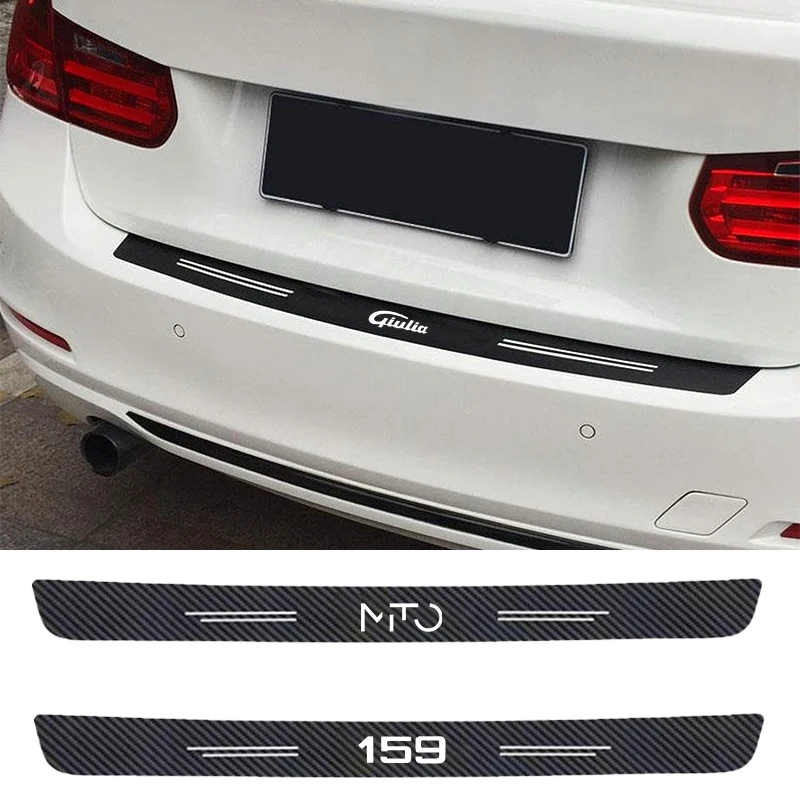 Trunk Sticker Auto Accessories  Fiber Protective pad For Alfa Romeo Giulietta Mito Giulia Stelvio Brera 147 156 159 Carbon