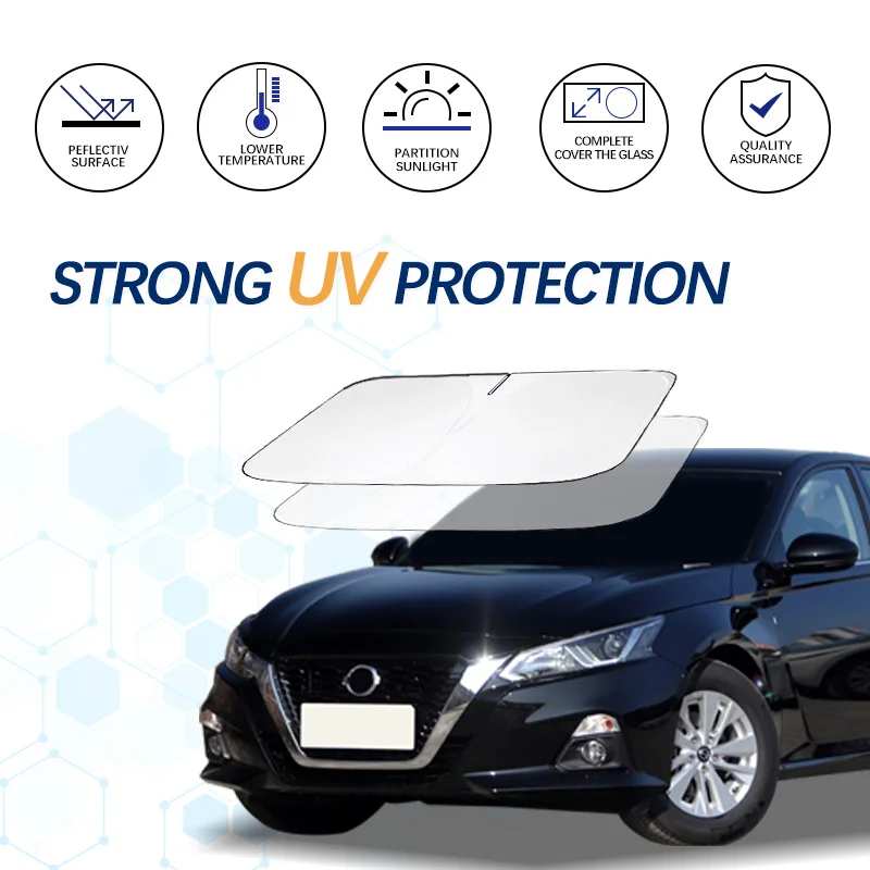 

Windshield Sun Shade For Nissan Teana J31 J32 Sunshade Sun Visor Protector Foldable Blocks UV Rays Keep Your Car Cooler