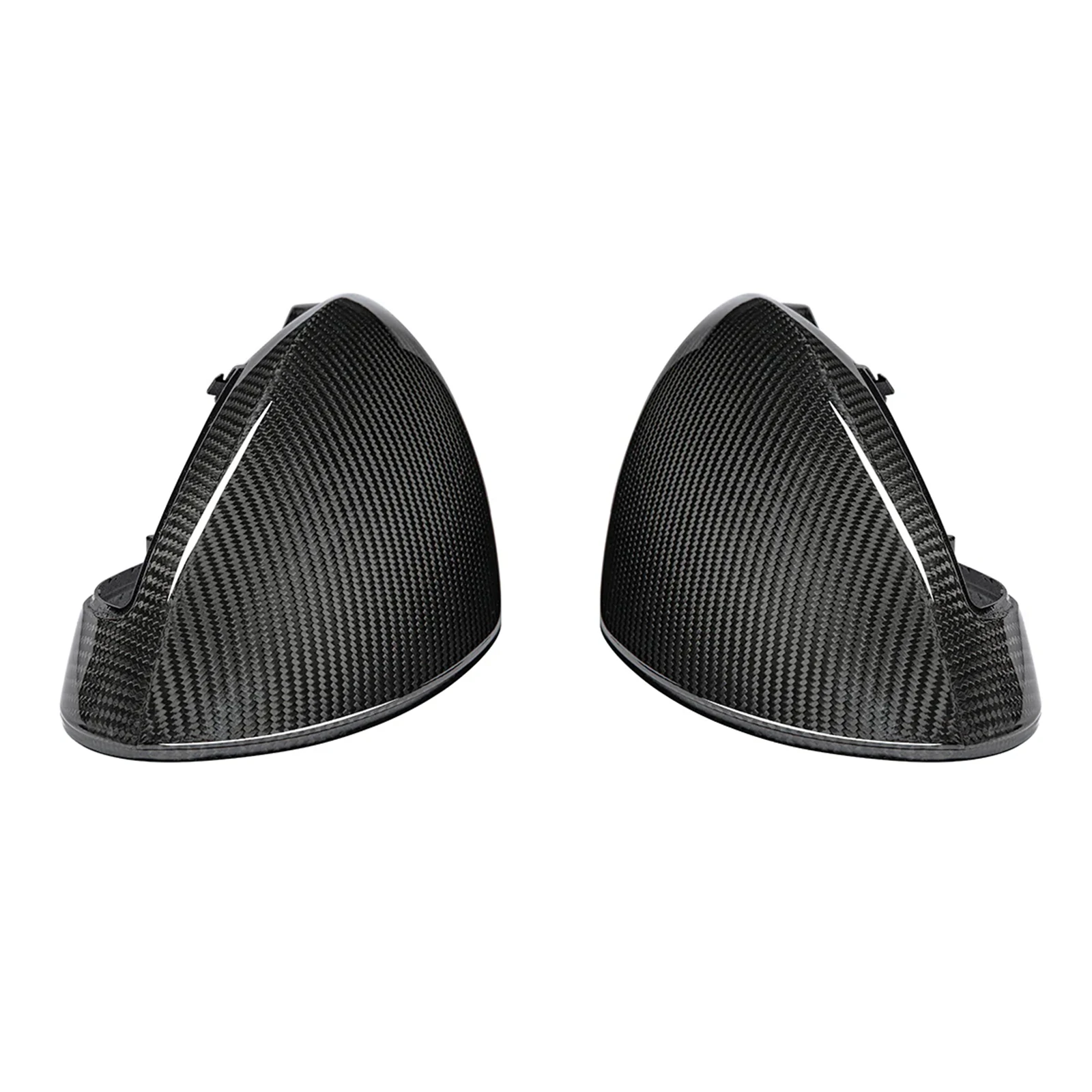 Carbon Fiber Side View Mirror Cover Caps Compatible for Porsche 911 2013-2015 2PCS L+R Side Replacement Mirror Caps