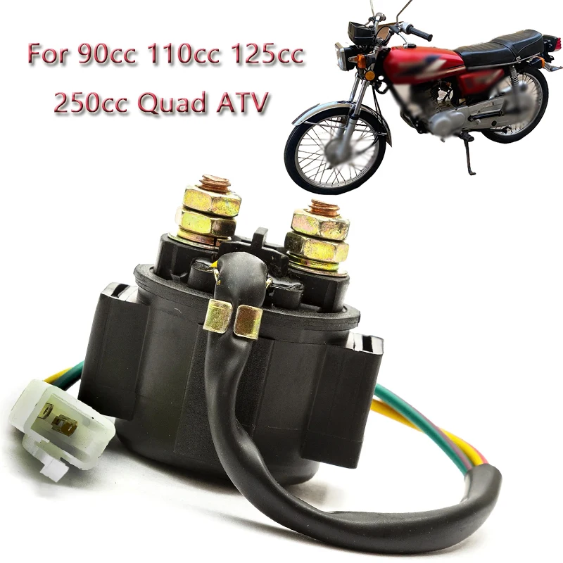 1 unidad de relé solenoide de arranque de motocicleta de 12V para cuatrimotos, ATV, motocicletas, Go Kart y Pit Dirt Bikes de 90cc, 110cc, 125cc, 250cc - Pieza de repuesto