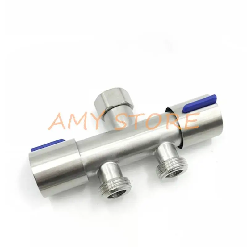 1/2 "BSP 1 في 2 خارج 304 الفولاذ المقاوم للصدأ غسالة صنبور الاستخدام المزدوج بيبكوك ممسحة الغسيل بركة الحنفية مقابض مزدوجة محول