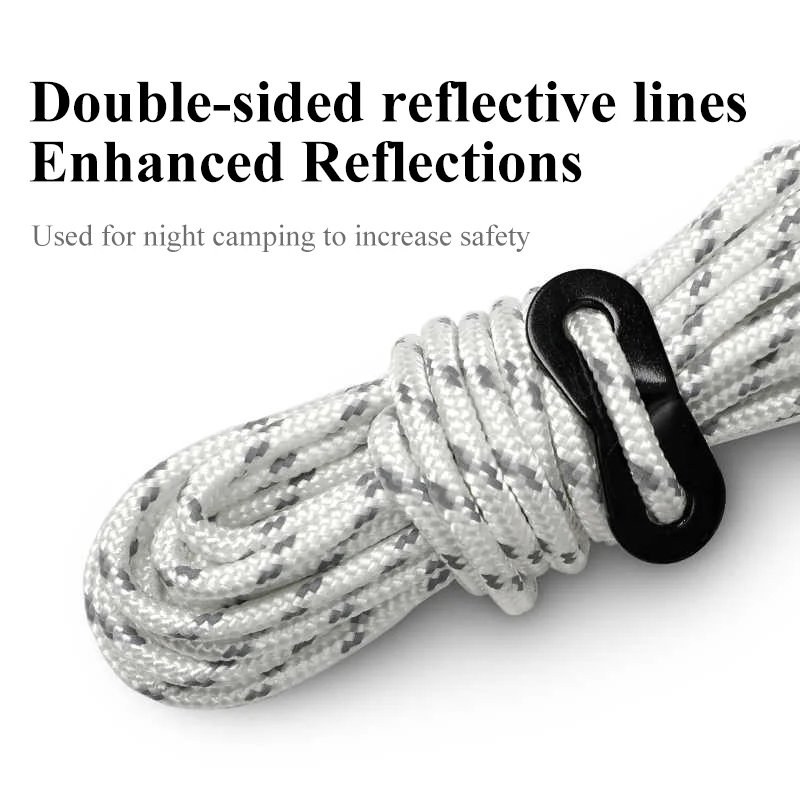 TXZ 4Pcs 4M Outdoor Camping Tent Wind Rope Tent Tie Down Rope Reflective Rope Paracord tool for Bundle Fix Tent Camping Supplies