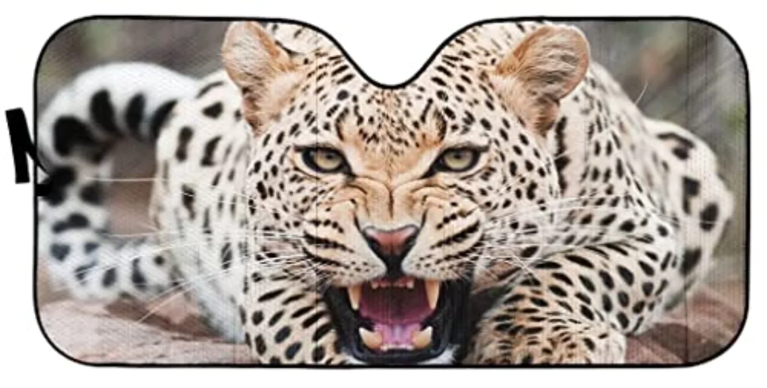 Cheetah Auto Windshield Sun Shade，Funny Animal Foldable Sun Visor Protector Sunshade for Car Truck SUV to Keep Your Vehicle Cool