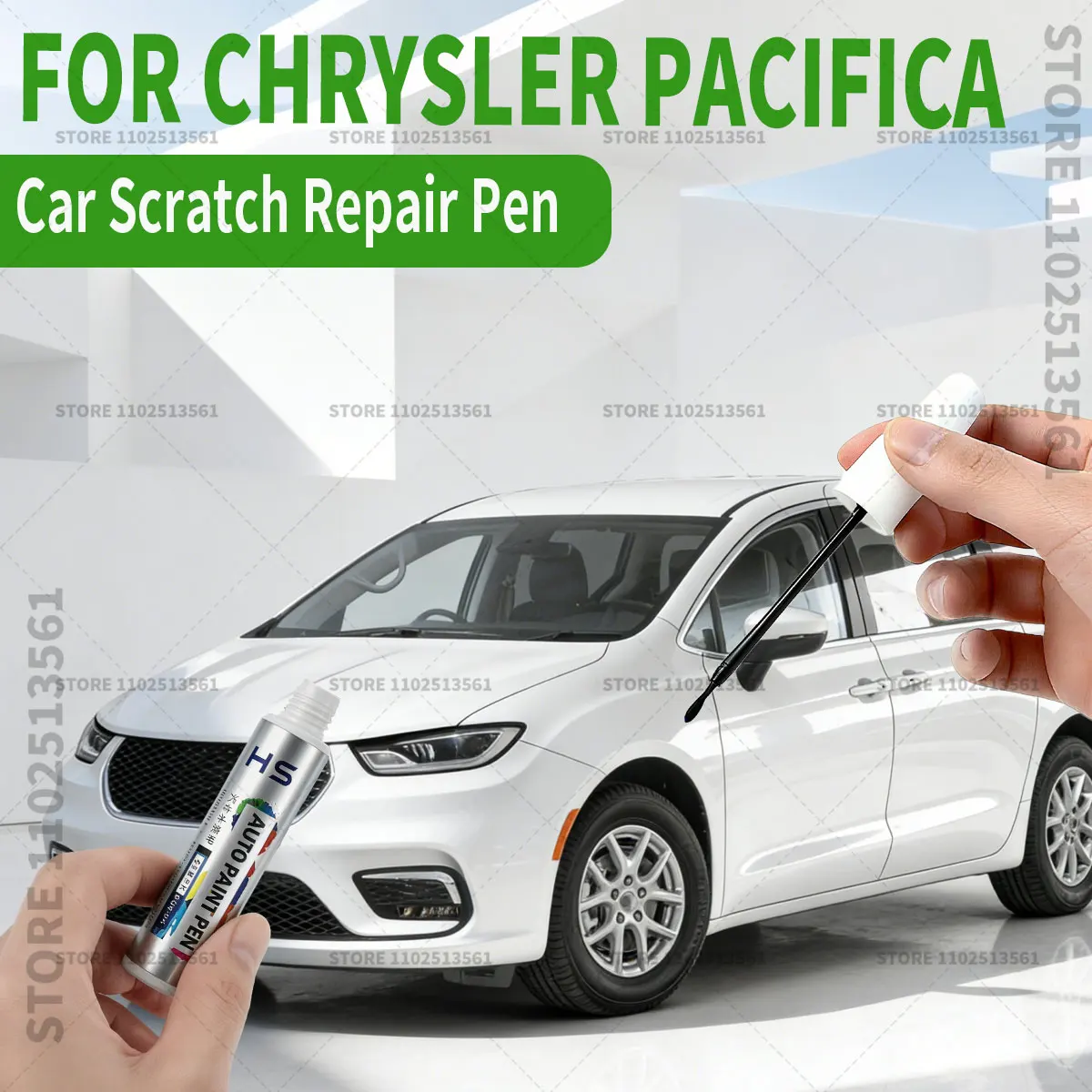 Bolígrafo de reparación de pintura, eliminador de arañazos, accesorios de bricolaje para coche, para Chrysler Pacifica, color plateado, blanco brillante, azul océano, gris
