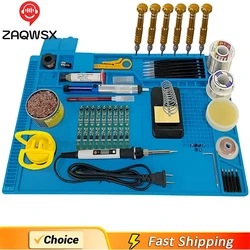 Repair Pad Insulation Heat-Resistant Soldering Station Silicon Soldering Mat Work Pad Desk Platform for BGA Soldering Station
