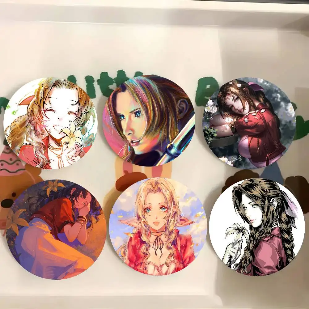 Aerith Anime Character F-FINAL FANTASY VI Pins Brooch Cartoon Badge For Friend Backpack Clothes Collect Accessories Jewelry Gift