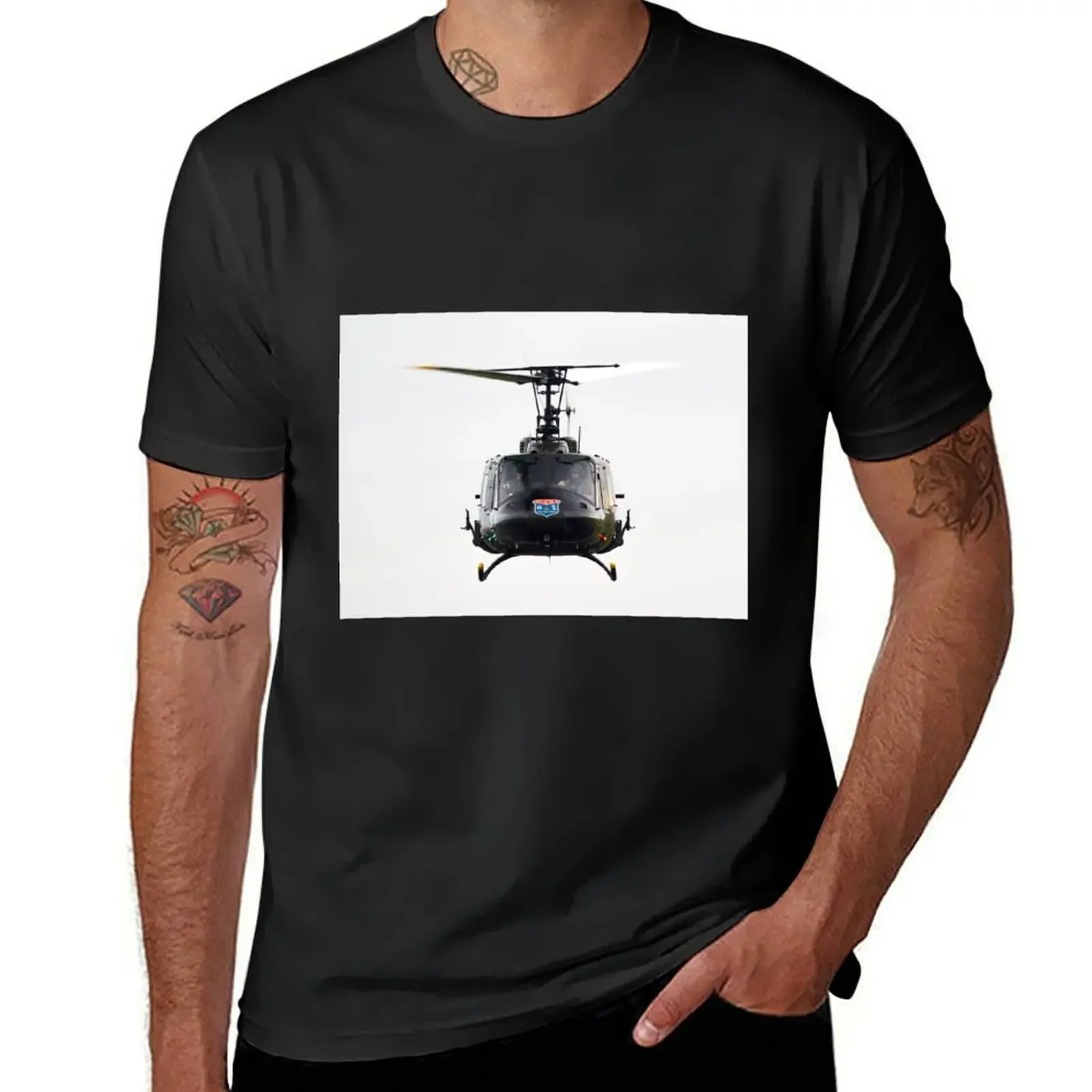 Bell UH-1H Iroquois head-on T-Shirt fashion shirts Man t-shirt plus size tops vintage anime shirt men t shirt