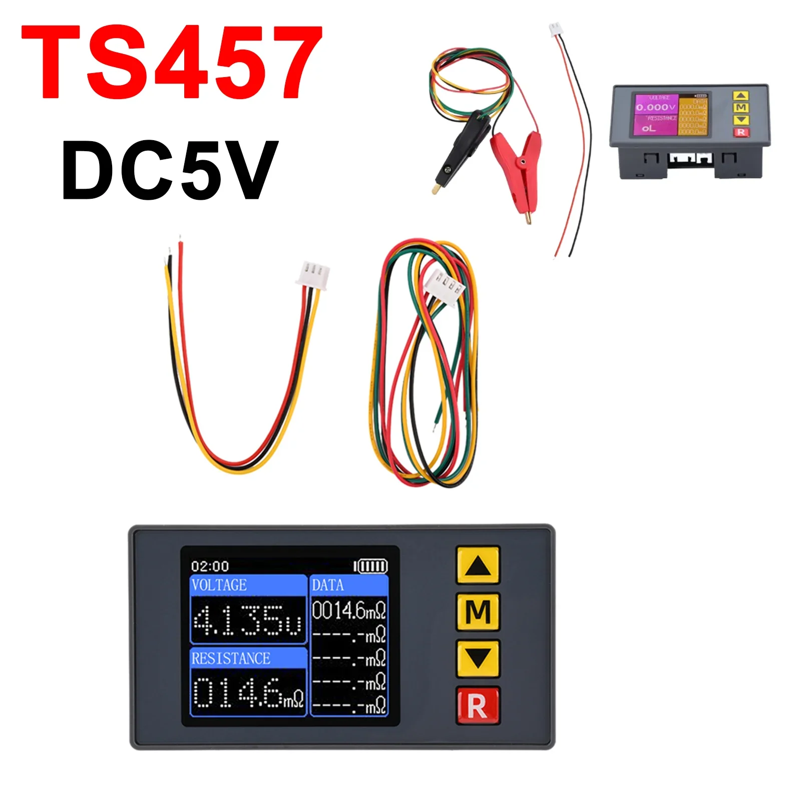 

TS457 DC5V Four-wire High-precision Lithium Battery Internal Resistance Meter For Internal Resistance Measurement/Voltage Test