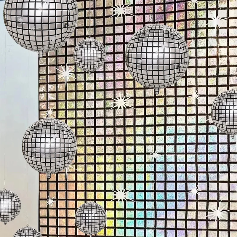 الرجعية الثلاثية الأبعاد غطاء الطاولة 70s تحت عنوان ديكور الحفلات المتاح بريق مفرش المائدة ديسكو الكرة تصميم للاحتفالات الأحداث البار