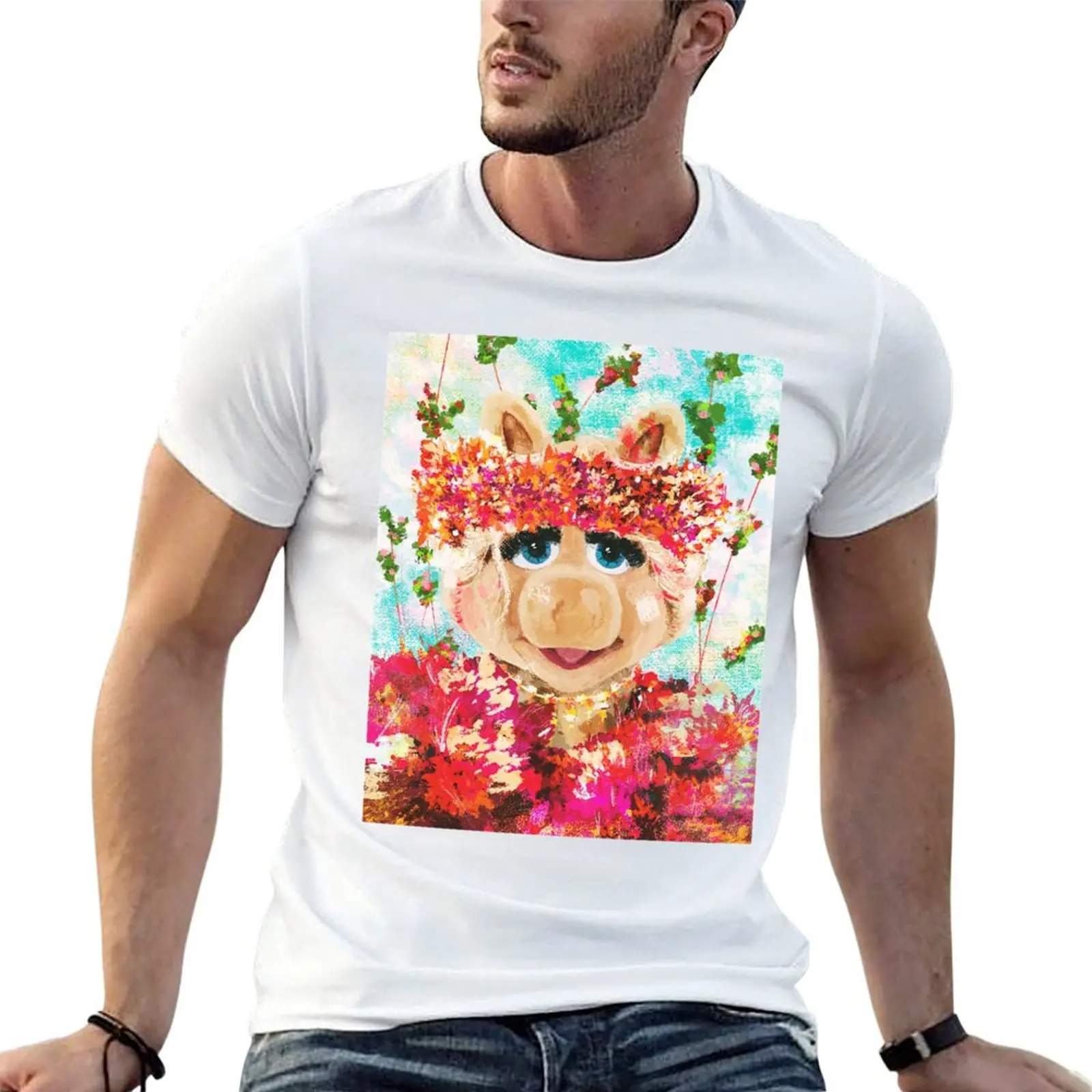 

man shirt t T-Shirt t Art Piggy Miss summer shirt plain man