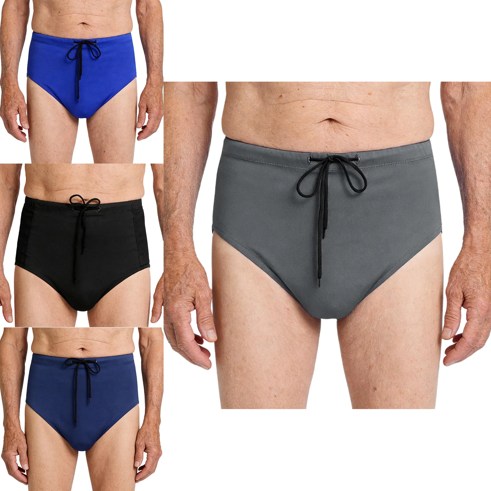 3Pcs Adults Waterproof Leak-proof Diaper Covers Elastic Waistband Washable Reusable Diaper Adaptive Underwear for Special Needs