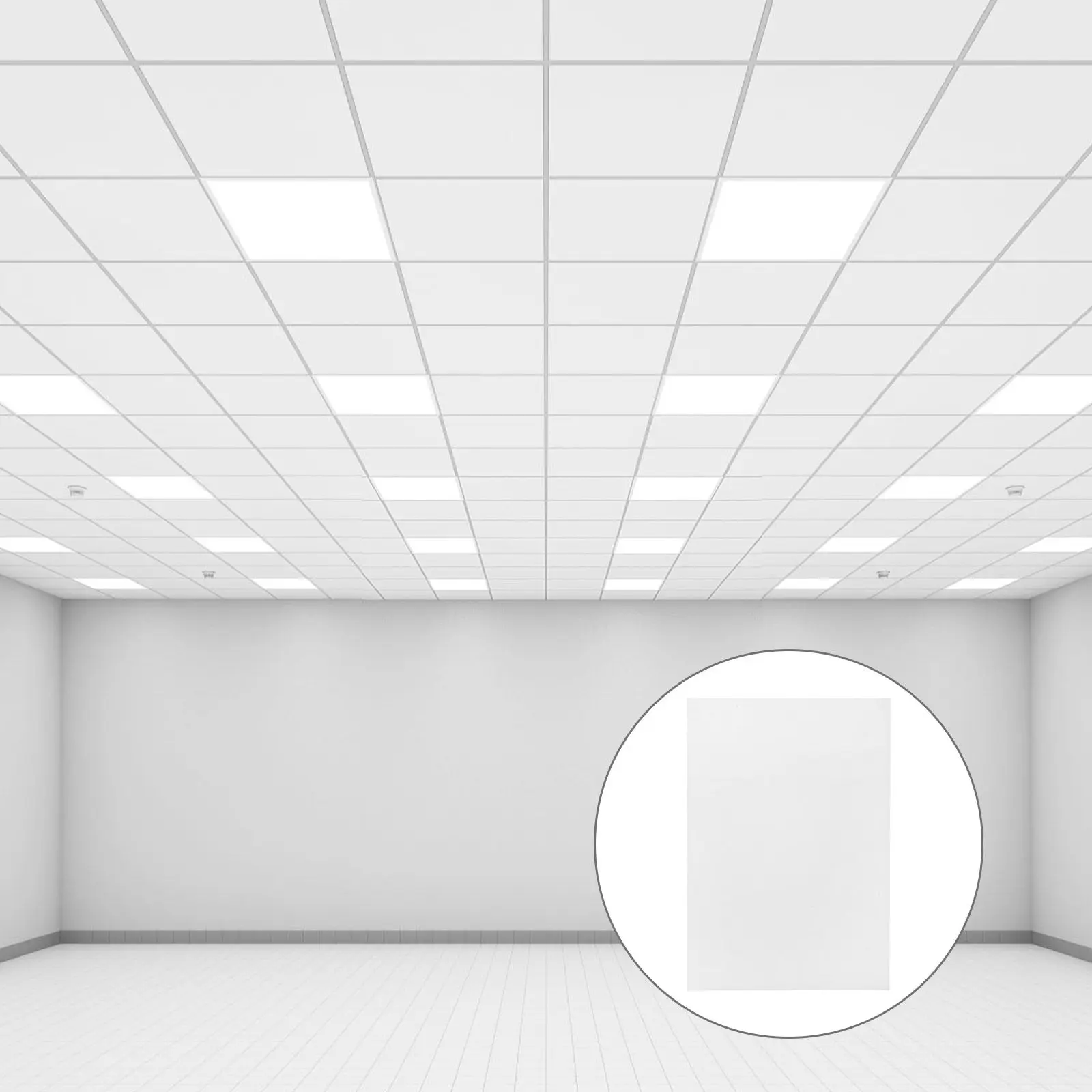 White Frosted Acrylic Lampshade Diffuser Panel Rectangular 297x210mm Ceiling Light Cover Glare Reduction Sheet LED Panel