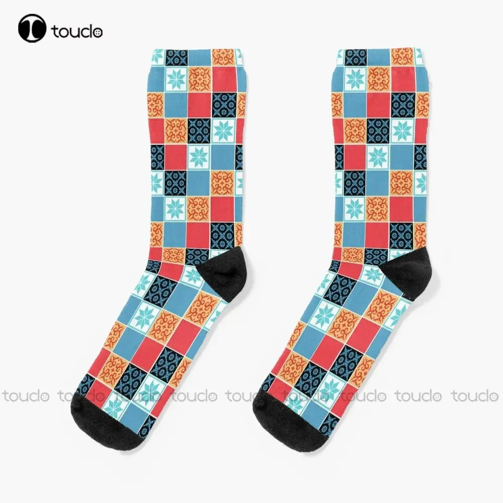 Azul: The Tiles: Inspired Art Socks Football Men Personalized Custom Unisex Adult Teen Youth Street Skateboard Socks