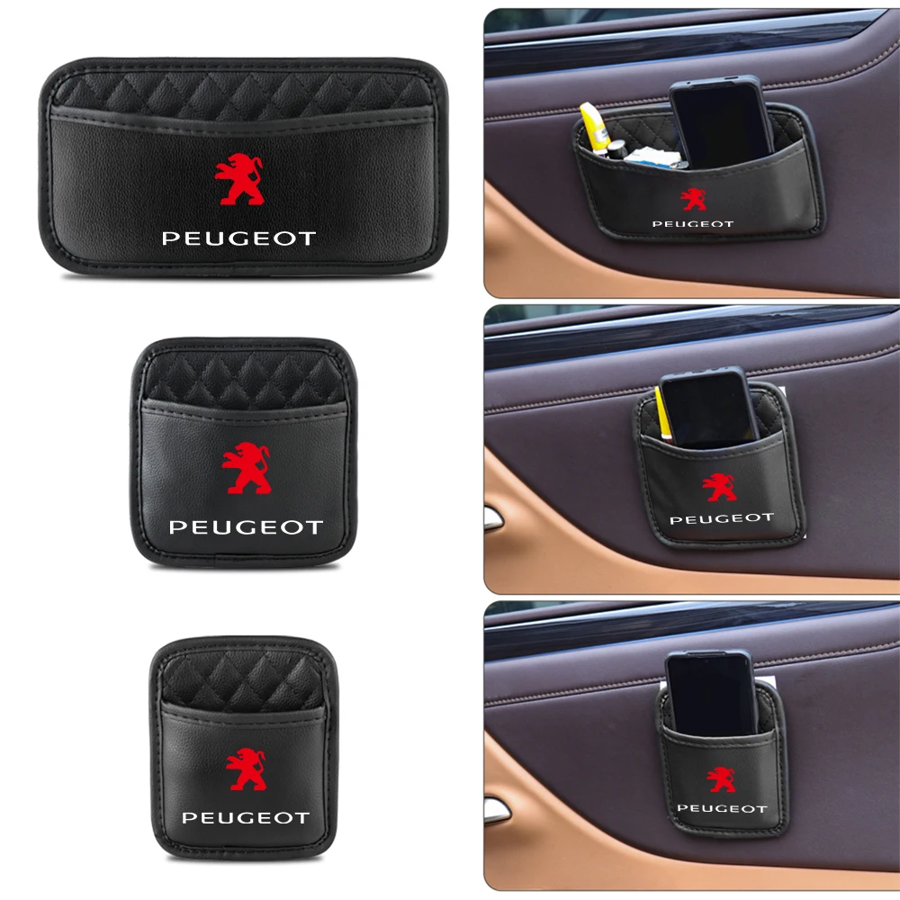 

PU Leather Car Storage Bag Seat Back Center Console Organizer For Peugeot 206 3008 5008 207 308 508 106 107 108 2008 208 306 307