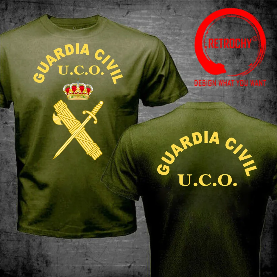 Civil Guard of Spain UCO Central Operative Unit T-Shirt 100% Cotton T Shirt Men Clothing Streetwear Graphic T Shirts Cotton Tees