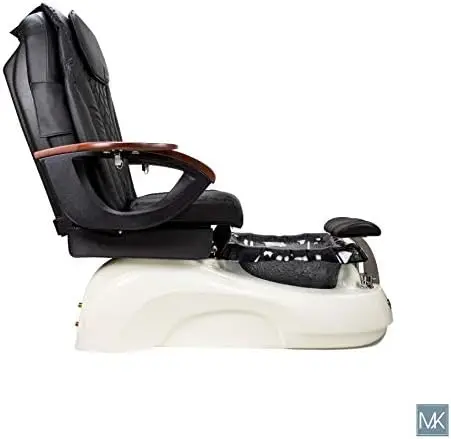 Siena Shiatsulogic Pedicure Chair White/Black Stylish Pedicure Tub W/Discharge Pump & Pipe-Less Magnetic Jet Pedicure Spa,