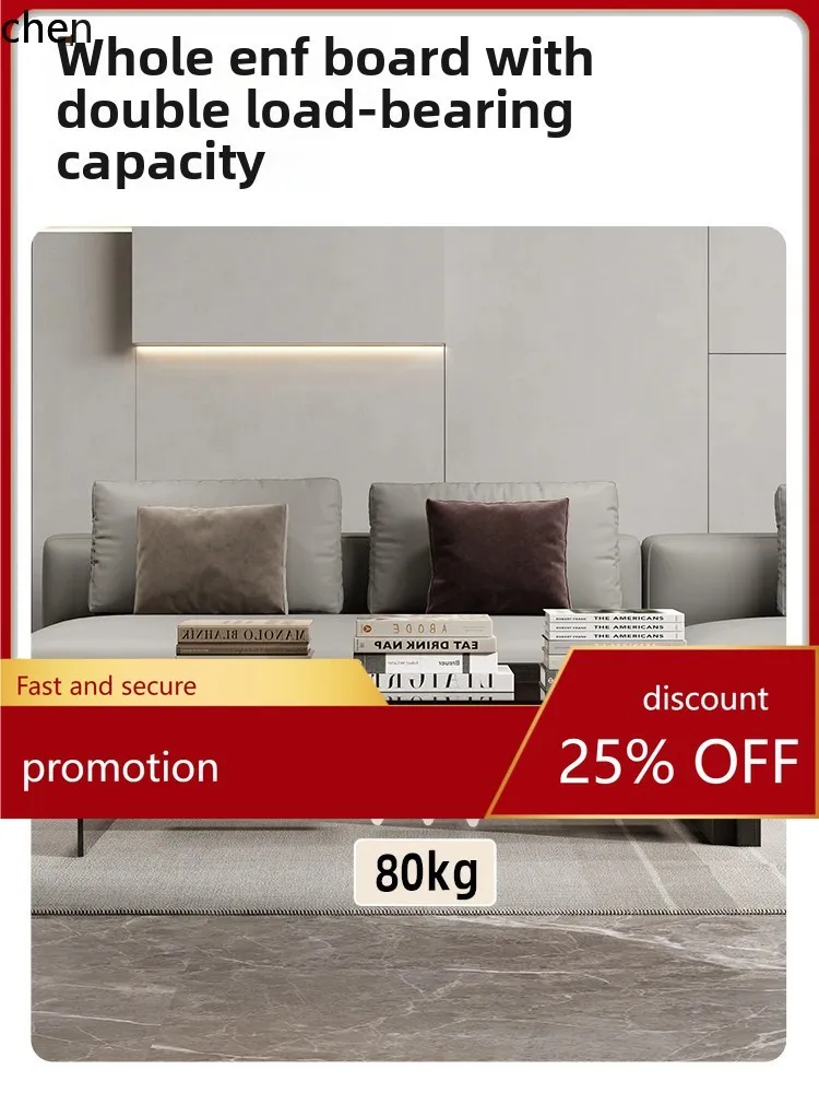 

HTT Minimalist Glass Coffee Table Rectangular Light Luxury High-end Art Modern Simple Home Living Room