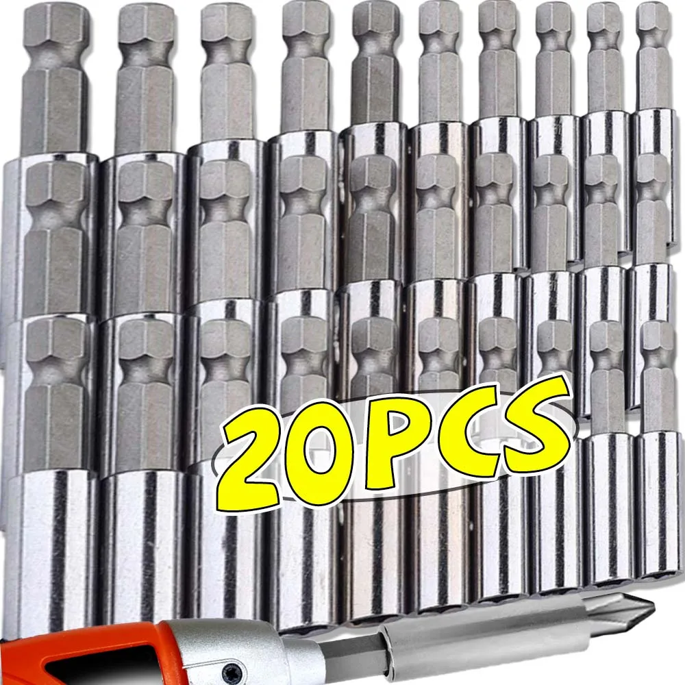 1/20PCS Magnetic Screwdriver Extension Hexagonal Handle Extended Carbon Steel Connecting Rod Screwdriver Bit Holder Power Tool