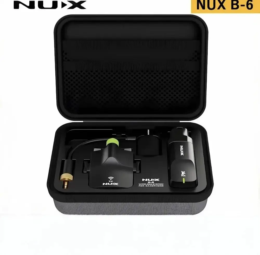 NUX B6 Wireless Microphone Transmitter High Resolution 24-bit 44.1kHz Audio 2.4GHz Wireless Saxophone Microphone
