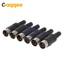 1Pcs Male Plug /Female Socket DIN Connector Plug 3/4/5/6/7/8 PIN Chassis Cable Mount With Plastic Handle