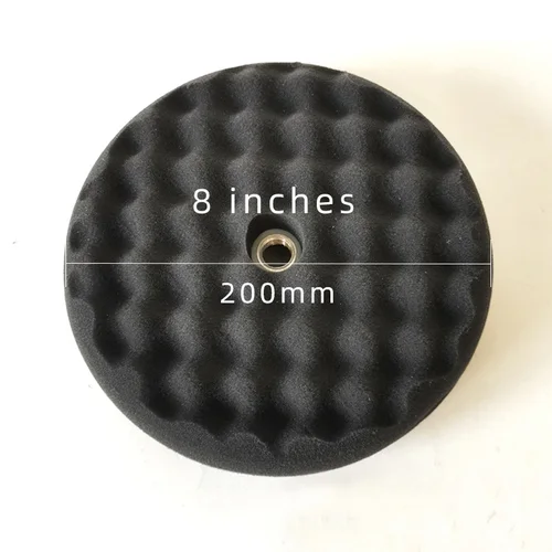 Rueda de esponja para pulir ondas de doble cara de 8 pulgadas 5707 blanco negro 5706 disco de esponja para encerado de coche de cera gruesa