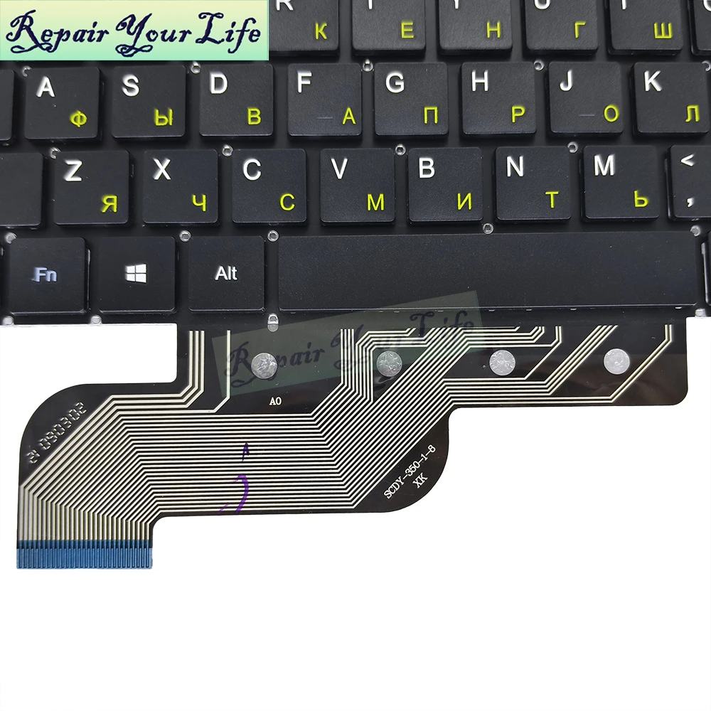 Imagem -05 - Teclado Russo dos Eua para Teclast F15 Plus ii Te10 15.6 Laptop Inglês Ru-en Scdy3501-11 Yxt-9145 Scdy-350-18 Novo