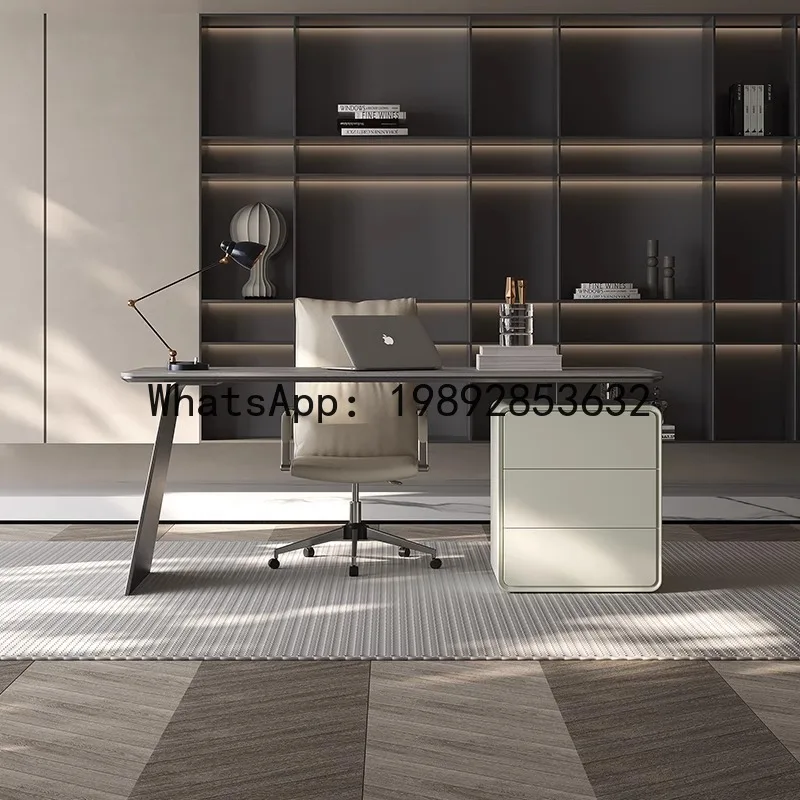 Hys rock slab desk for home writing desk back study desk
