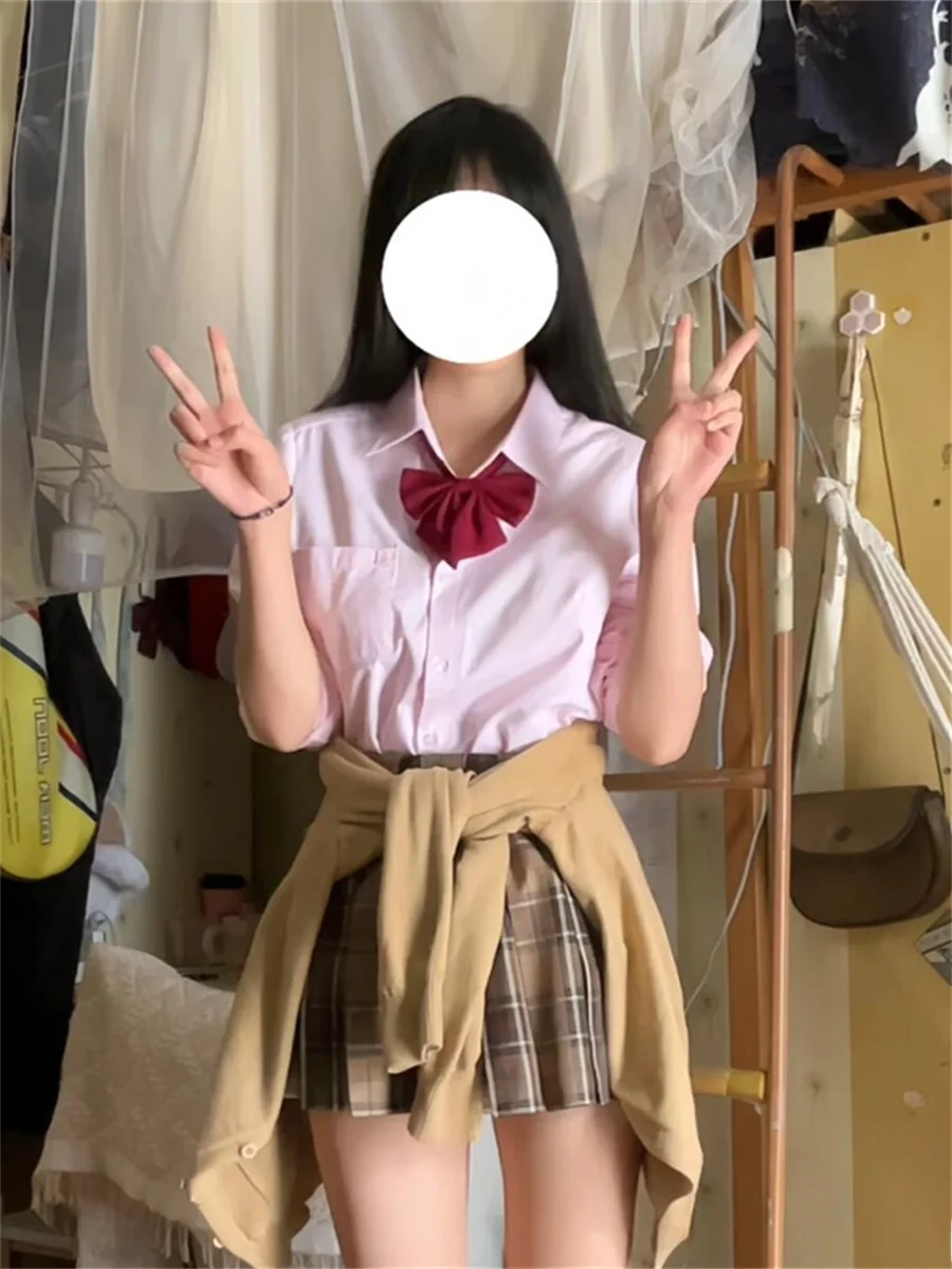 Cardigan aperto lavorato a maglia giapponese Sle JK orm Long Sve irt Set gonna originale con polsini Sve per donna 8-25 anni