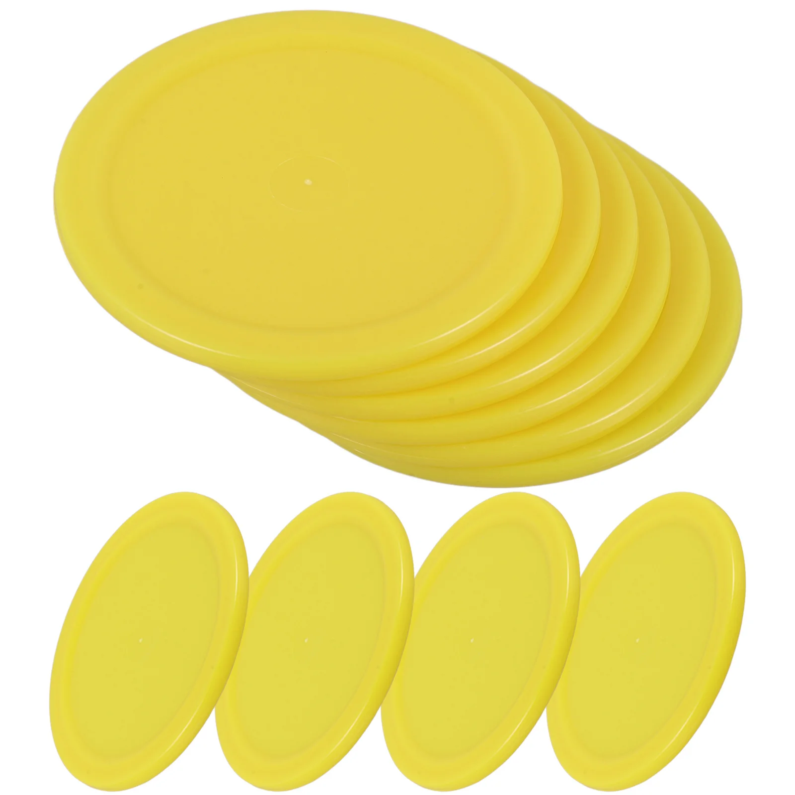 

10Pcs Desktop Ice Hockey Pucks Hard Plastic Indoor Hockey Game Pieces Replacement Pucks for Table Games Game Table Accessories