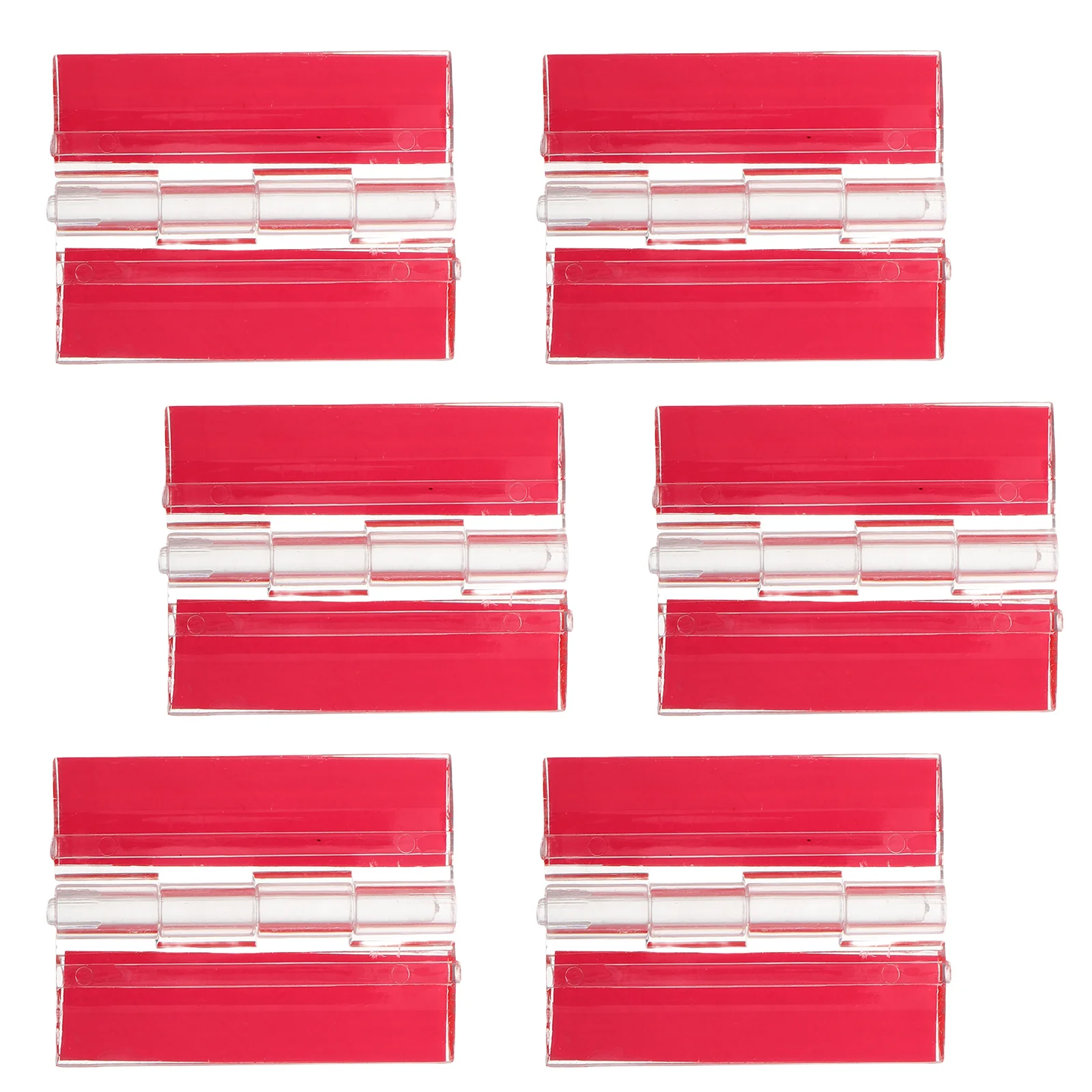 

6pcs Self-adhesive Acrylic Hinges 45mm Clear Mini Plastic Foldable for DIY Boxes Display Stands Craft Projects Hardware
