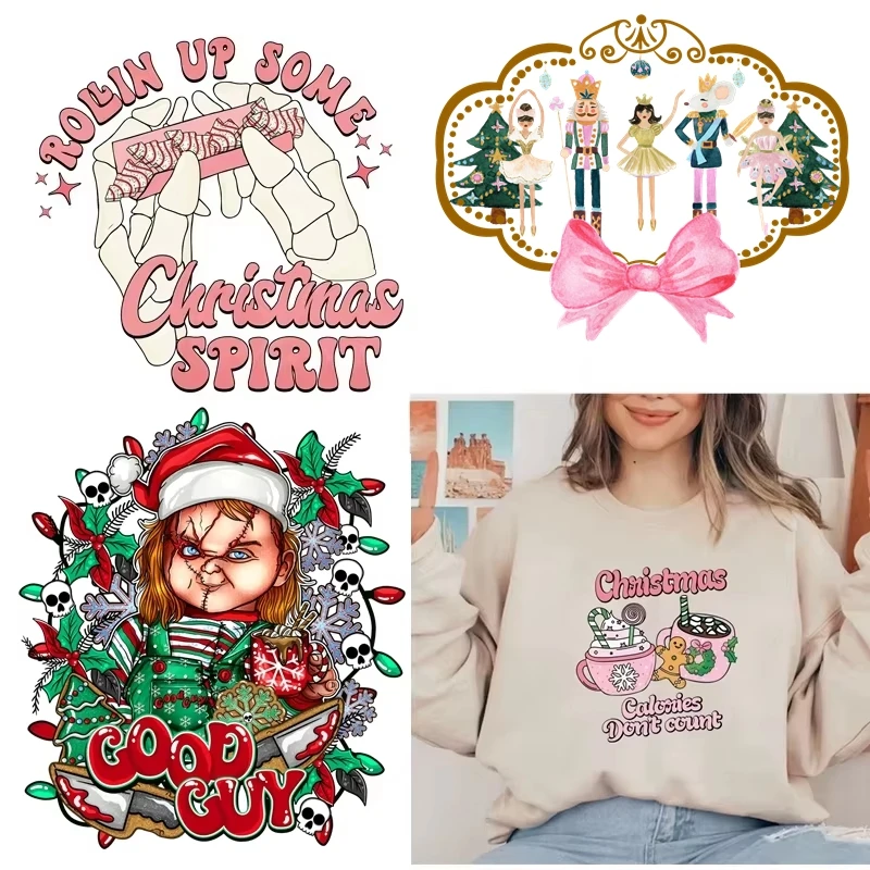 

8+ Merry Christmas Iron on Stickers Good Guys Christmas DTF Heat Transfer Print Ready To Press For Clothing