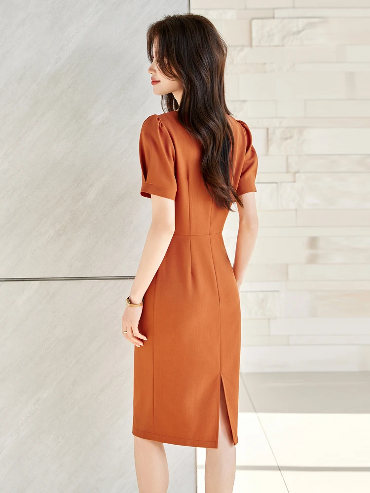 AIyssa Elegant fashionable professional women's clothing, high-quality short sleeved dress, 2026 spring/summer new collection