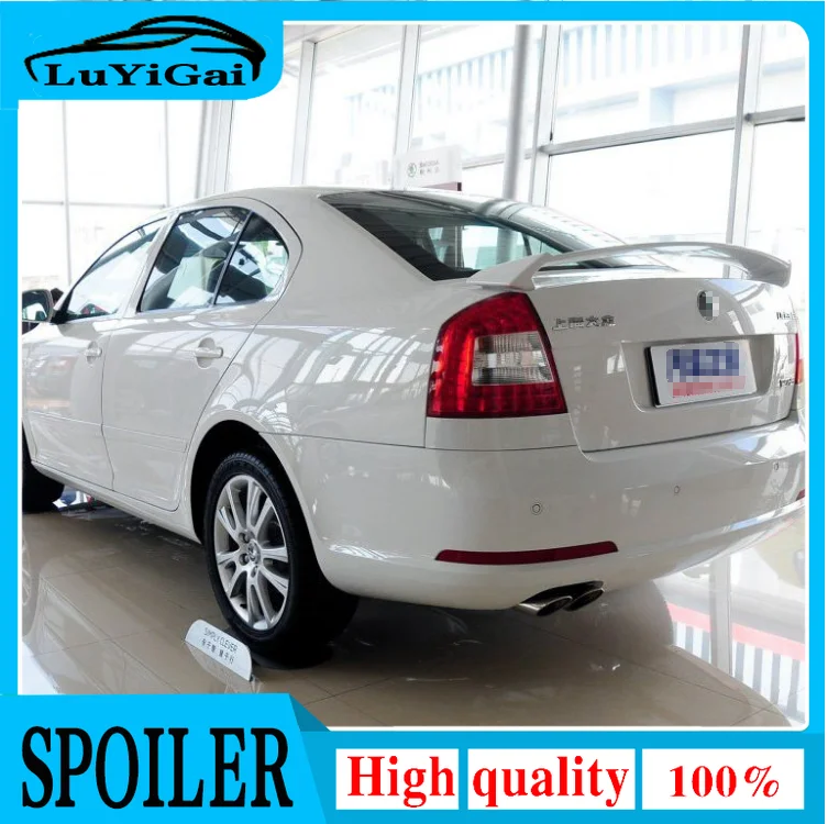 For 2006-2017 Skoda Octavia Spoiler Sport ABS Material Car Rear Wing Primer Color Trunk Rear Spoiler 2016 2015 2013 2010 2008 07