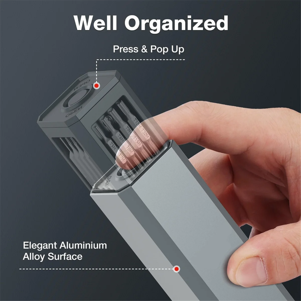 A83Z 60-in-1 Screwdriver Set with -Up Magnetic Case, for Electronics, Phone, Computer, PC, Watch, Eyeglass