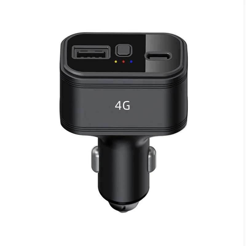 

USB Type-C Dual Two Fast Charging Ports for Phone 4G Tracking Device Hidden Spy SOS Anti-Theft Cigarette Lighter Car Charger GPS