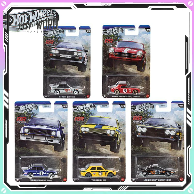 Nuevas coches de carreras de Rally Hot Wheels 1:64, modelo Audi Honda, simulación de aleación, modelo de coche fundido a presión, juguete coleccionable personalizado, regalos decorativos