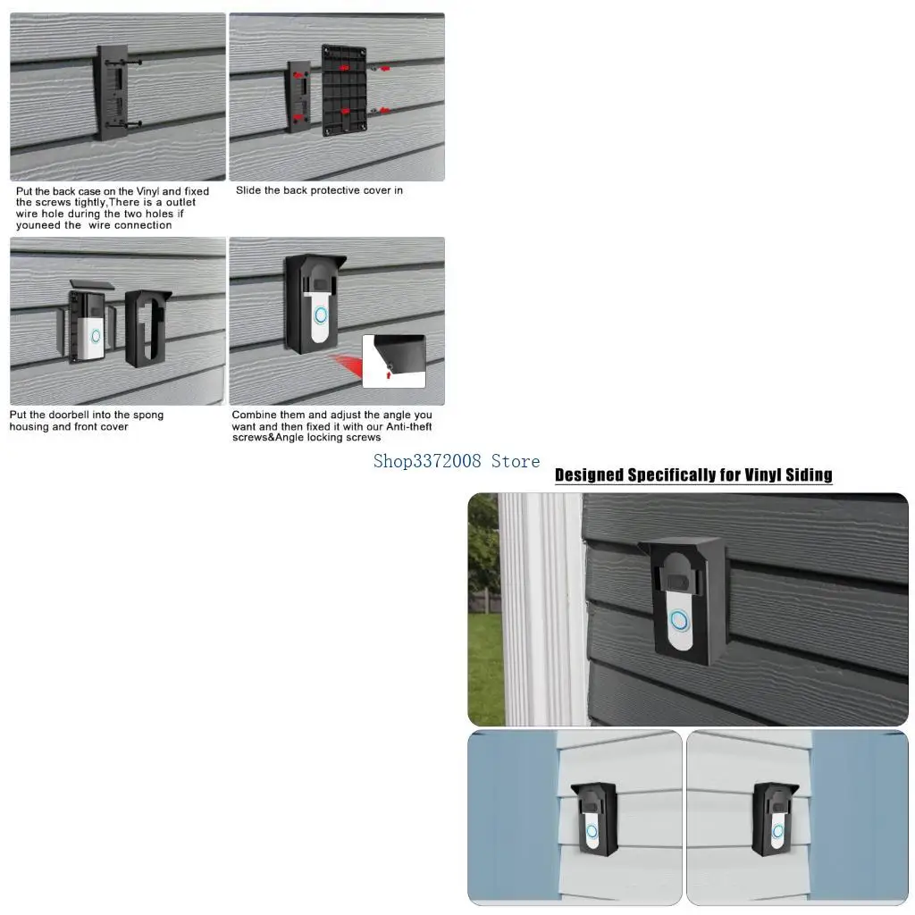  Smarted Home Wireless Doorbells Rain Cover Doorbells Weather-Blocking Cover