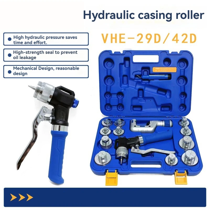 Manual Hydraulic Pipe Expander Kit,Heavy Duty Tool for Copper Tube Flaring Expanding,HVAC 0.2 Cubic Meter Per Minute Capacity