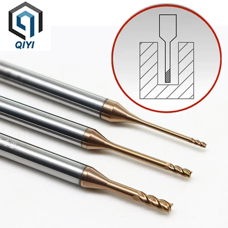 HRC55 Deep Groove Tungsten Carbide End Mills 4 Flutes Routerbits Long Neck Milling Cutters for Steel Long Flute 8 10 12 16 20mm