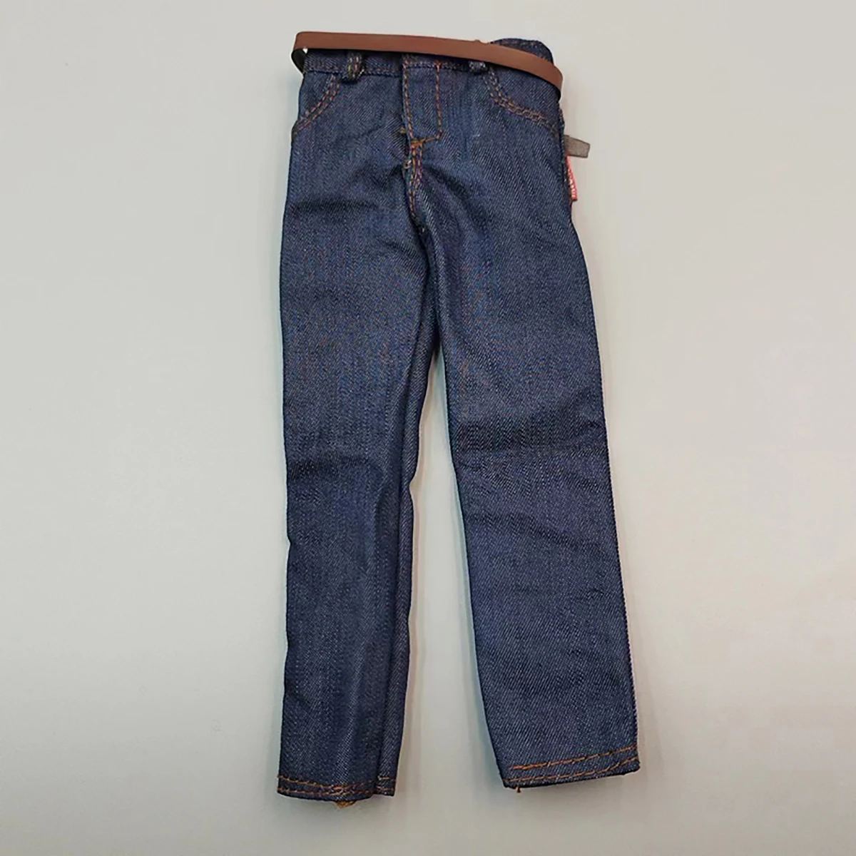 Pantalones vaqueros clásicos para hombre, Jeans rectos con cinturón, modelo para figuras de 12 ", accesorios de bricolaje, escala 1/6