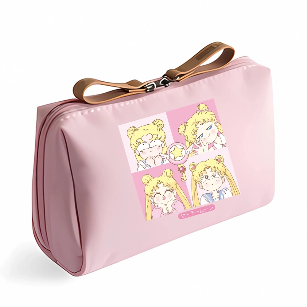 Sailors Moons Cosmetic Bag Cute Anime Cartoon Printed Items Storage Bags Kawaii Girl Fashion Decoration Handbag Birthday Gifts