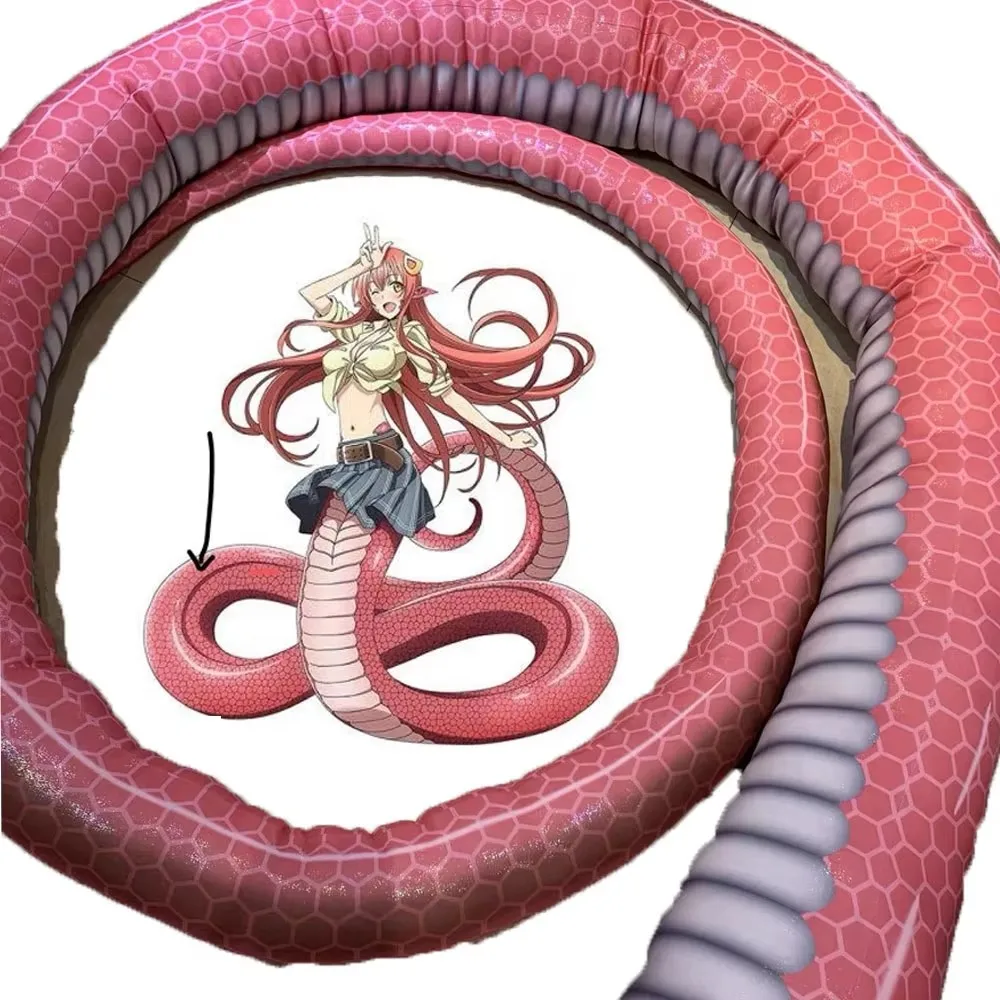 Mia Schlangenmädchen Superlanger Schlangenschwanz Rollenspiel Erwachsene Kinder Python-Requisiten-Schwanz Cosplay Realistisches Schlangenmuster Bühnenauftritt