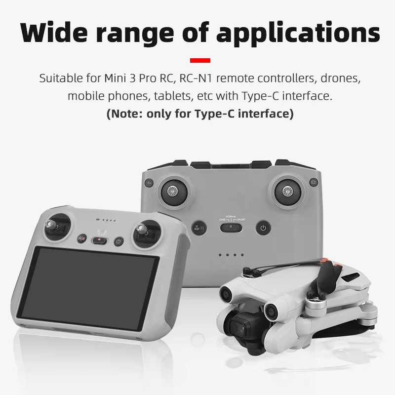Type-C Anti-Dust Plugs, Silicone Cover & Anti-Lost Stopper for DJI Mini 3 Pro & All Type-C Devices Charging Ports - Image 6