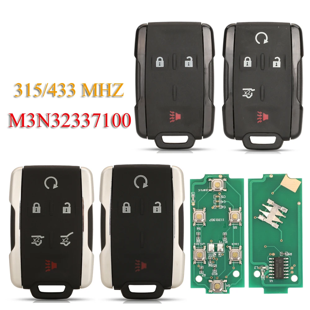 jingyuqin Smart Remote Key 315Mhz 433MHZ M3N32337100 FOR Chevrolet Colorado Silverado Suburban Tahoe For GMC Sierra Canyon