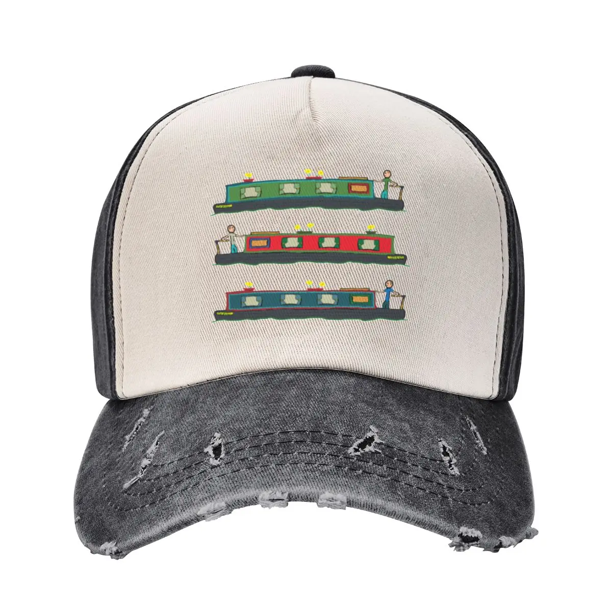 

Narrowboat Baseball Cap Male hat custom caps Horse Hat men's big size hat Women Caps Men's