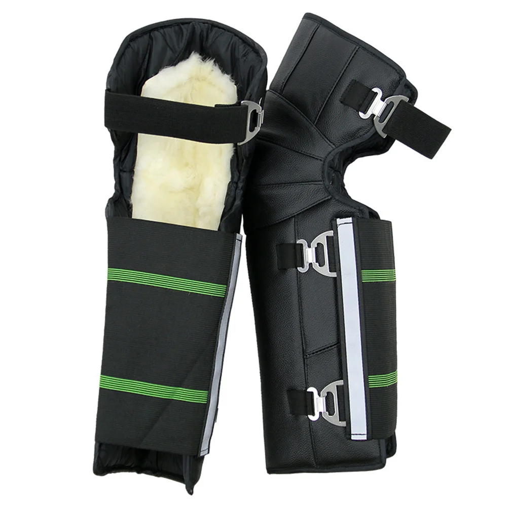

1Pair Motorcycle Kneecaps Heavy Duty Windproof Thermal Knee Support for Men Women Outdoor Riding Snow Sports Motorcycling Cold