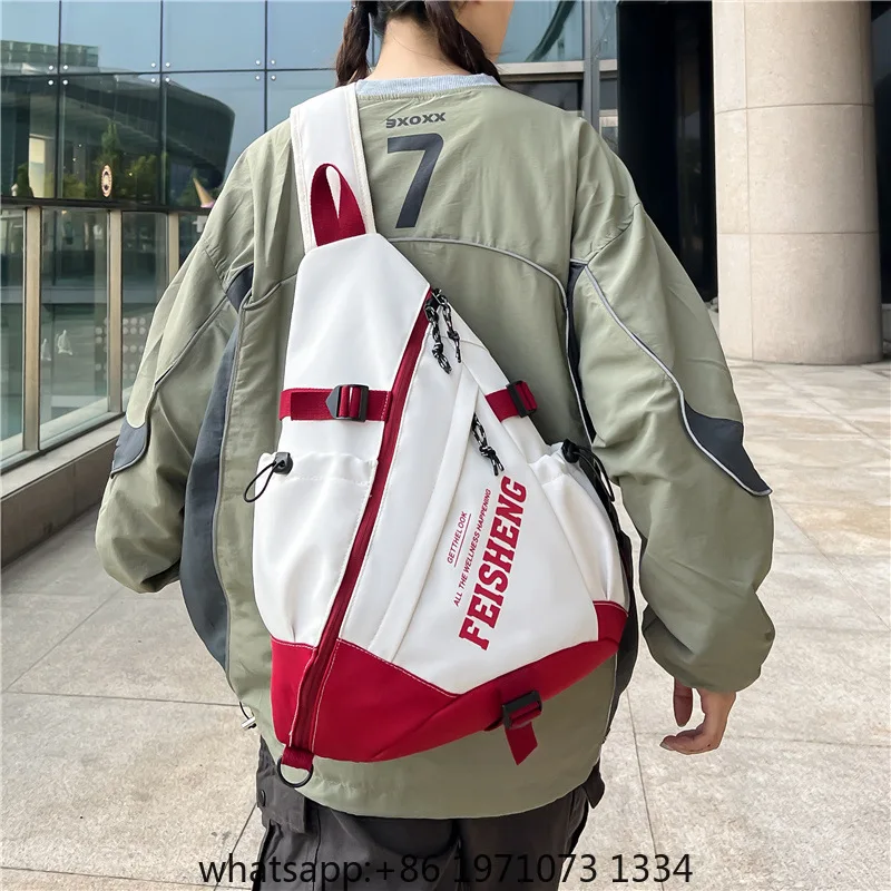 Techwear Style Outdoor Motorcycle Sport Single Shoulder Backpack Unisex Hip Hop Multifunction Chest Bag Tactical Crossbody Bag