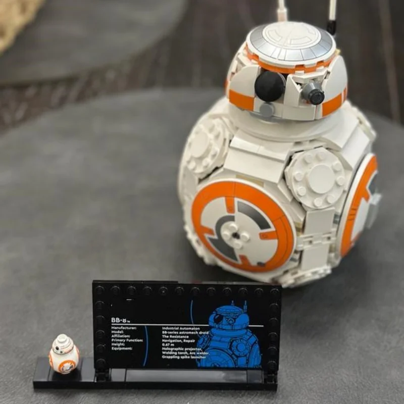 En stock, nouveau, 569 pièces, Moc BB-8 Astromech Droid, briques de construction, figurines de la guerre des étoiles, modèle, cadeaux d'anniversaire pour adultes, jouets