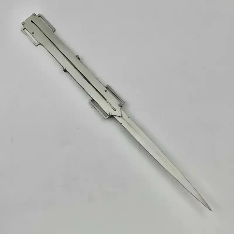 25cosnew espada de manga de metal de aço inoxidável sem fio controle de pulso espada de manga de gravidade halloween cosplay trajes adereços