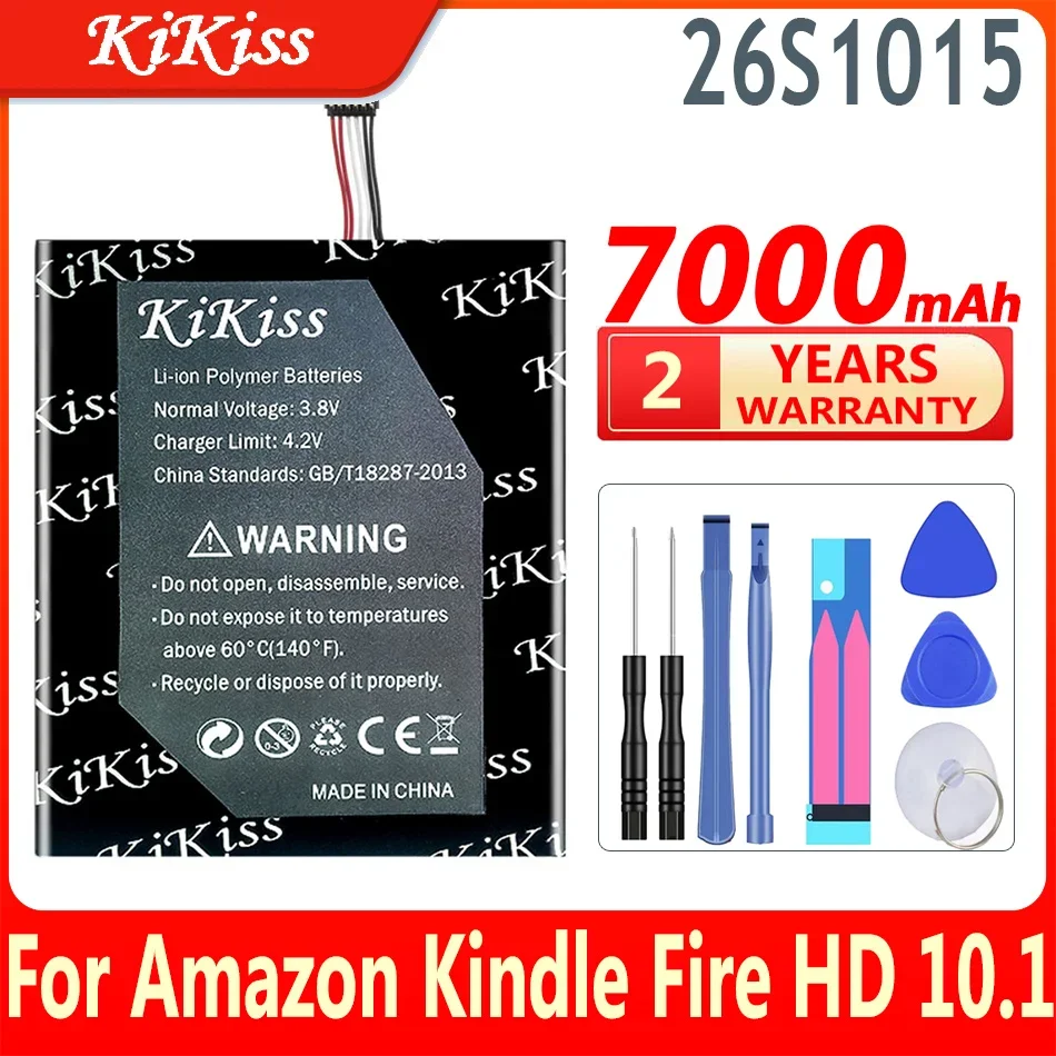 

KiKiss 26S1015-A, 2955C7, 58-000187 7000mAh Battery for Amazon Kindle Fire HD 10.1,Kindle Fire HD 10.1 7th, SL056ZE Batteries